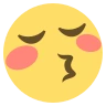Эмодзи Целующееся лицо с закрытыми глазами 😚 image - EmojiTwo style