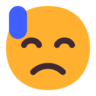 冷汗 Emoji 😓 image - Microsoft Classic 2D style