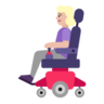 Woman In Motorized Wheelchair: Medium-Light Skin Tone Emoji 👩🏼‍🦼 image - Microsoft Classic 2D style