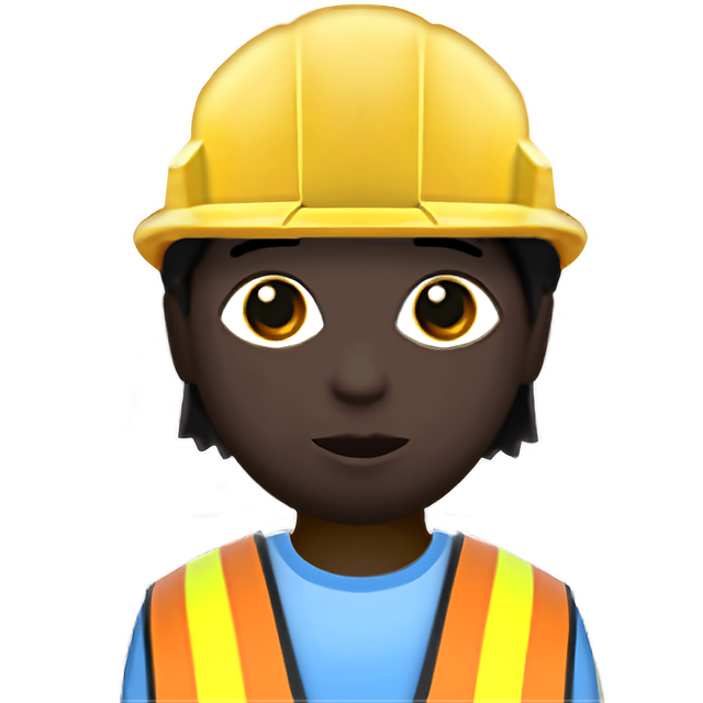 Construction Worker: Dark Skin Tone