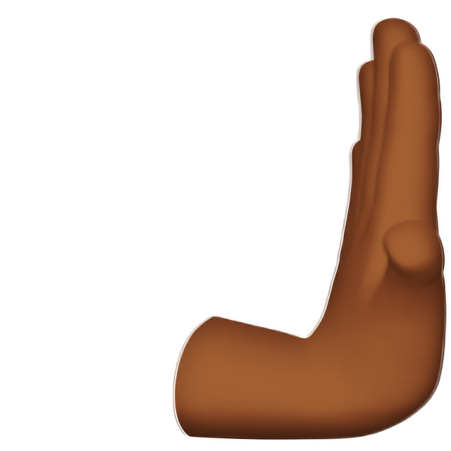 Rightwards Pushing Hand: Medium-Dark Skin Tone