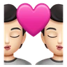 Kiss: Light Skin Tone Emoji 💏🏻 image - Huawei Harmony OS style