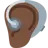 Ear With Hearing Aid: Dark Skin Tone