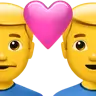 Couple With Heart: Man, Man Emoji 👨‍❤️‍👨 image - Apple style