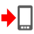 Mobile Phone With Arrow