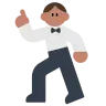 Man Dancing: Medium Skin Tone Emoji 🕺🏽 image - Tossface style