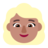 Woman: Medium Skin Tone, Blond Hair
