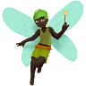 Fairy: Dark Skin Tone Emoji 🧚🏿 image - Apple style