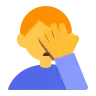 Man Facepalming Emoji 🤦‍♂️ image - Tossface style