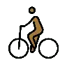 Person Biking: Medium-Dark Skin Tone Emoji 🚴🏾 image - OpenMoji style