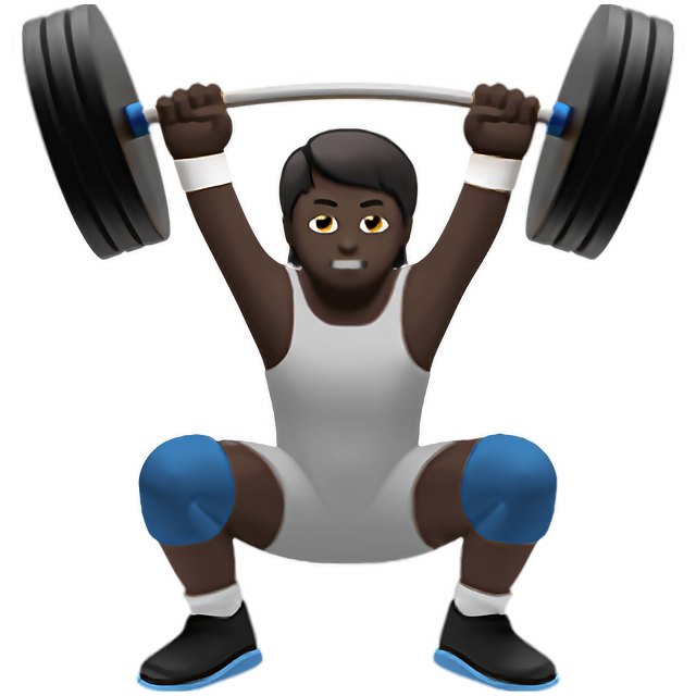Person Lifting Weights: Dark Skin Tone