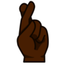 Crossed Fingers: Dark Skin Tone Emoji 🤞🏿 image - Emojidex style