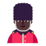 Man Guard: Dark Skin Tone Emoji 💂🏿‍♂️ image - Microsoft Classic 2D style