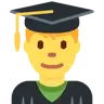 Man Student Emoji 👨‍🎓 image - Twitter / X (Twemoji) style
