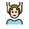Man Getting Massage: Light Skin Tone Emoji 💆🏻‍♂️ image - OpenMoji style