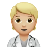 Health Worker: Medium-Light Skin Tone Emoji 🧑🏼‍⚕️ image - Apple style