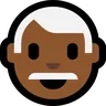 Man: Medium-Dark Skin Tone, White Hair Emoji 👨🏾‍🦳 image - Microsoft Windows 10 Segoe UI Emoji style