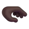 Palm Down Hand: Dark Skin Tone Emoji 🫳🏿 image - Microsoft 3D Fluent style
