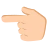 Backhand Index Pointing Left: Medium-Light Skin Tone