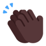 Clapping Hands: Dark Skin Tone Emoji 👏🏿 image - Microsoft Classic 2D style
