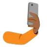 Selfie: Medium-Dark Skin Tone Emoji 🤳🏾 image - Google Noto Color Animated style