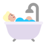 Person Taking Bath: Medium-Light Skin Tone Emoji 🛀🏼 image - Microsoft Classic 2D style