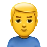 Man Pouting Emoji 🙎‍♂️ image - Apple style