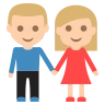 Woman And Man Holding Hands: Medium-Light Skin Tone Emoji 👫🏼 image - EmojiTwo style
