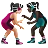 Women Wrestling: Light Skin Tone, Dark Skin Tone