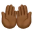 Palms Up Together: Medium-Dark Skin Tone