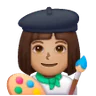 Woman Artist: Medium Skin Tone Emoji 👩🏽‍🎨 image - Samsung style