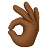 Ok Hand: Medium-Dark Skin Tone Emoji 👌🏾 image - Huawei Harmony OS style