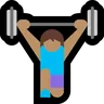Woman Lifting Weights: Medium Skin Tone Emoji 🏋🏽‍♀️ image - Microsoft Windows 10 Segoe UI Emoji style