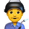 Man Factory Worker Emoji 👨‍🏭 image - Apple style
