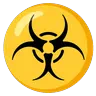 Znak zagrożenia biologicznego Emoji ☣ image - Google Noto Color Animated style