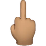 Middle Finger: Medium Skin Tone Emoji 🖕🏽 image - Huawei Harmony OS style