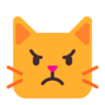 Schmollendes Katzengesicht Emoji 😾 image - Microsoft Classic 2D style