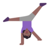 Woman Cartwheeling: Medium-Dark Skin Tone Emoji 🤸🏾‍♀️ image - Microsoft Classic 2D style