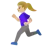 Woman Running: Medium-Light Skin Tone
