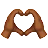 Heart Hands: Medium-Dark Skin Tone