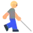 Person With White Cane: Medium-Light Skin Tone
