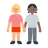 Women Holding Hands: Medium-Light Skin Tone, Medium-Dark Skin Tone