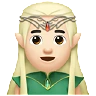 Man Elf: Light Skin Tone Emoji 🧝🏻‍♂️ image - Apple style