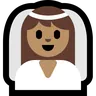 Person With Veil: Medium Skin Tone Emoji 👰🏽 image - Microsoft Windows 10 Segoe UI Emoji style