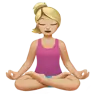 Woman In Lotus Position: Medium-Light Skin Tone Emoji 🧘🏼‍♀️ image - Apple style