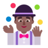 Man Juggling: Medium-Dark Skin Tone Emoji 🤹🏾‍♂️ image - Microsoft Classic 2D style