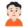 Person Frowning: Light Skin Tone Emoji 🙍🏻 image - Microsoft Classic 2D style