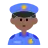 Man Police Officer: Medium-Dark Skin Tone