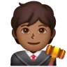Judge: Medium-Dark Skin Tone Emoji 🧑🏾‍⚖️ image - Samsung style