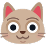 Emoji Baciare la faccia di gatto con gli occhi chiusi 😽 image - Skype style